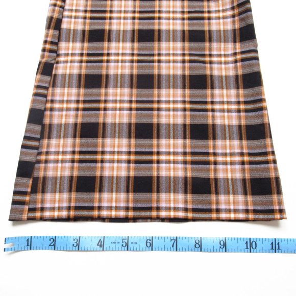 Anthropologie Maeve Flared Plaid Pants Black Motif - Size 16 Petite 16P - Picture 9 of 12